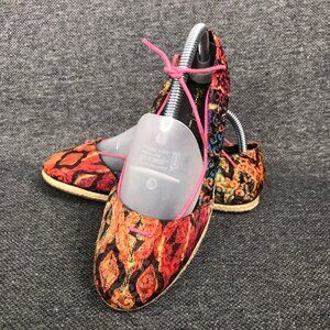 Elizabeth and James E-Niko Brown Multicolor Fabric Slip On Ballerina Flats 7.5B